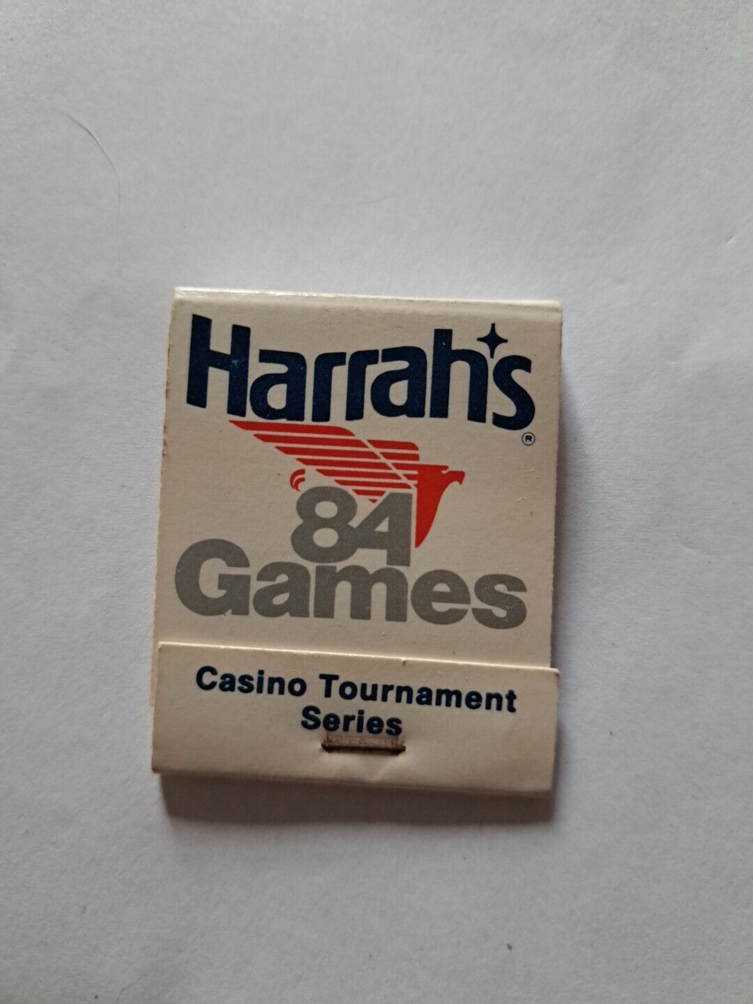 Harrahs 84 Games Casino Tournament Matchbook Vintage Matches Reno Vegas