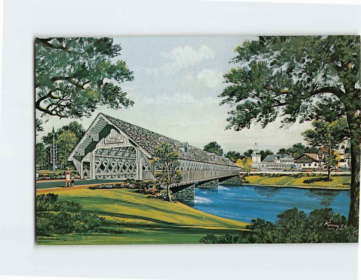Postcard Frankenmuth's Covered Bridge Frankenmuth Michigan USA