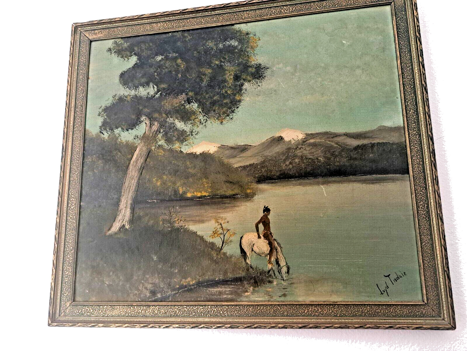 Vintage original oil painting framed