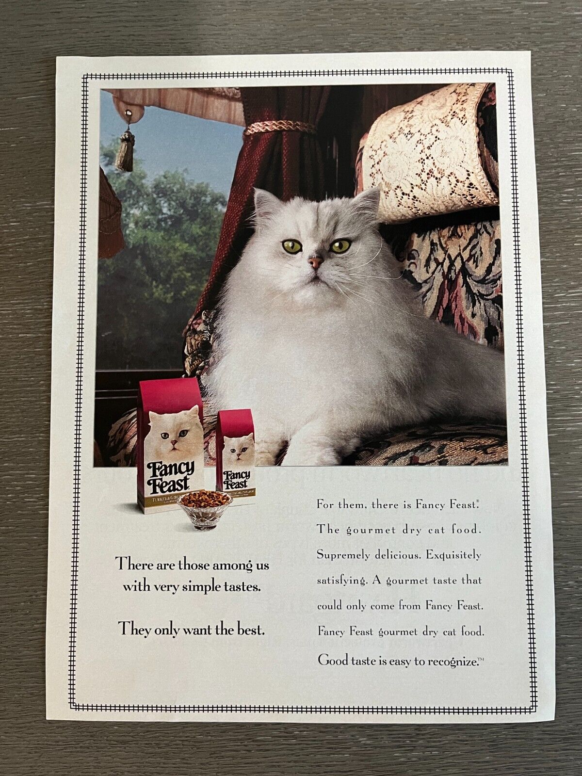 1994 Fancy Feast Cat Food Persian Magazine Print Ad - They Only Want The Best