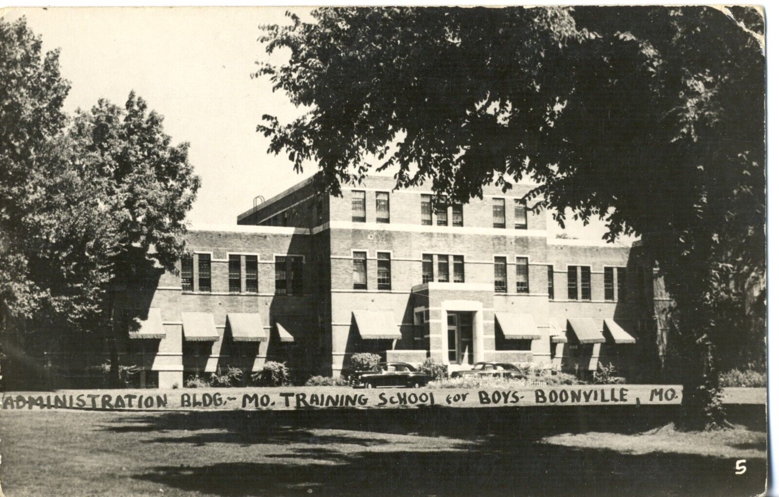Administration Bldg, Training School for Boys, Boonville, Mo. Missouri Card #5