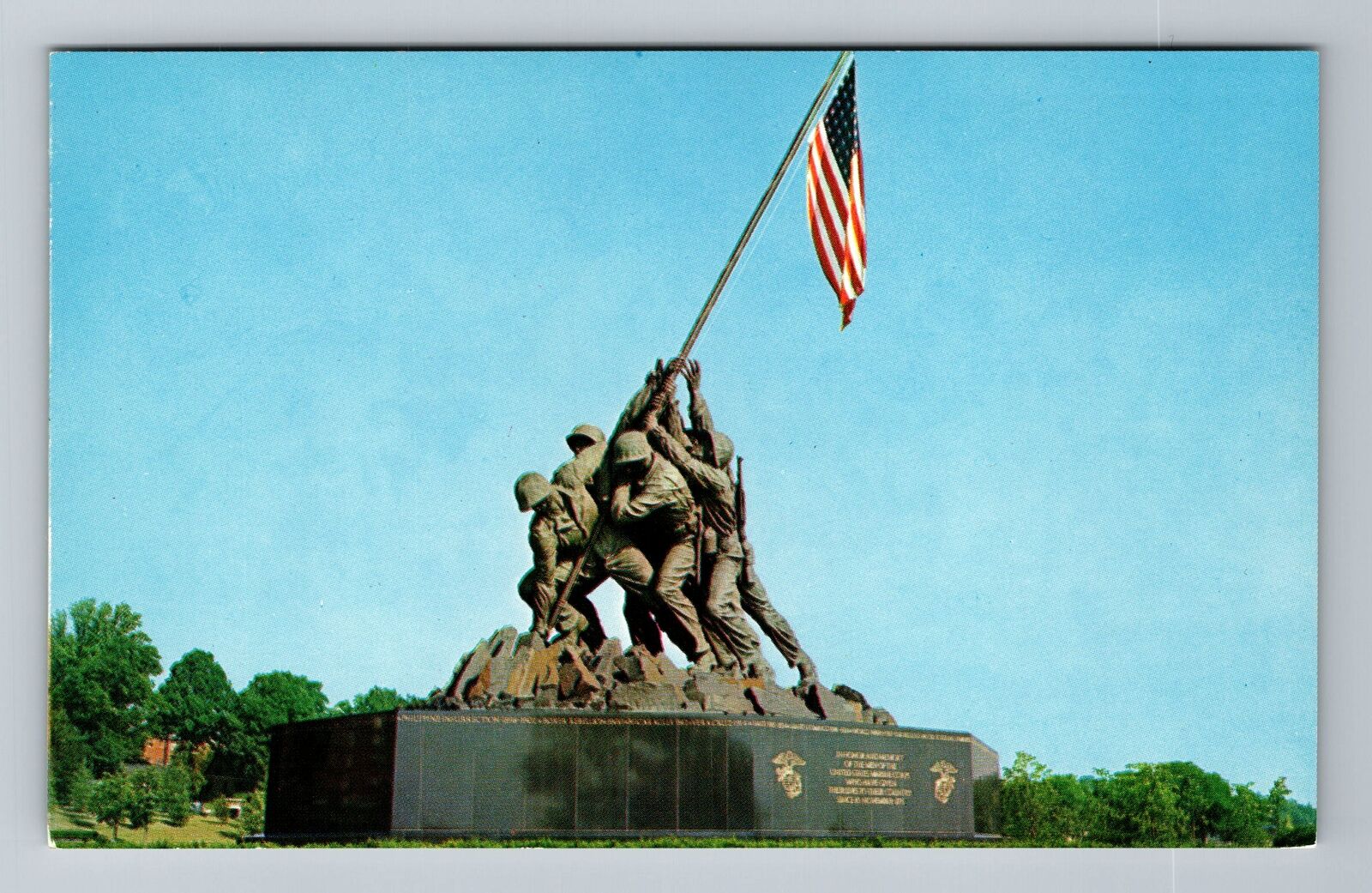 Arlington VA-Virginia Completed in 1954 Iwo Jima Statue Antique Vintage Postcard
