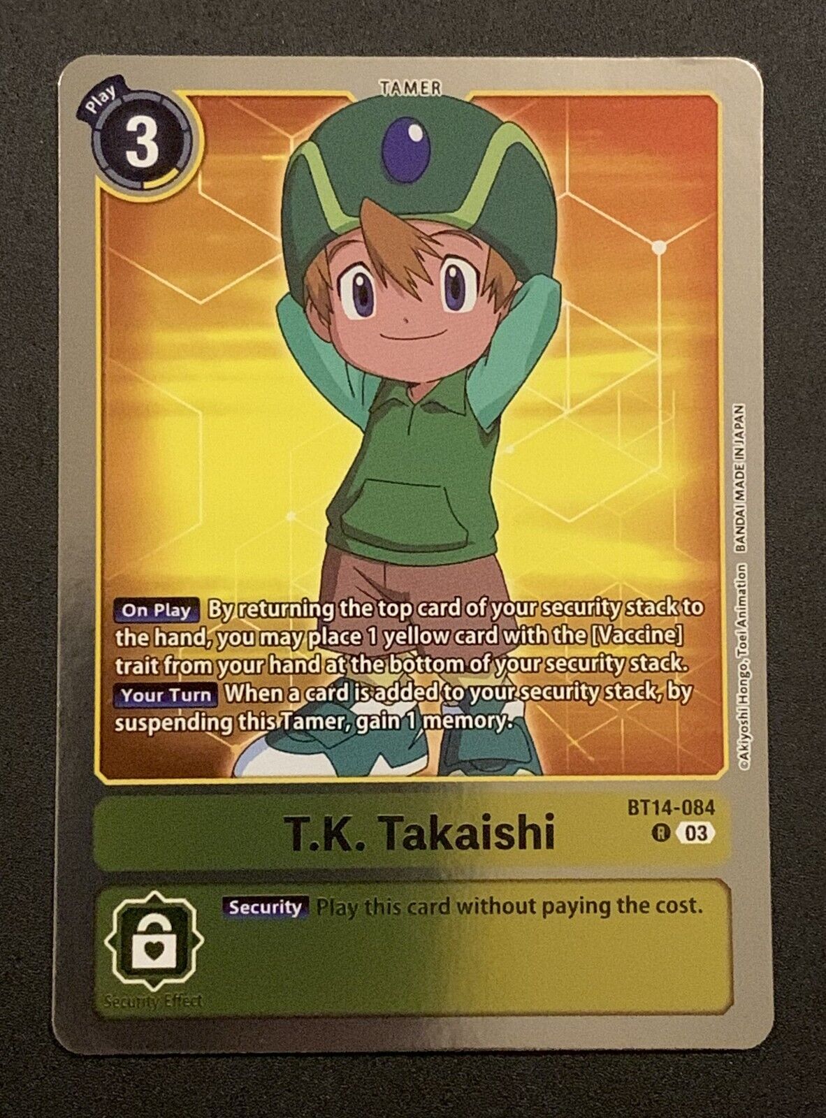 T.K. Takaishi - BT14-084 R - Yellow - Blast Ace - Digimon TCG