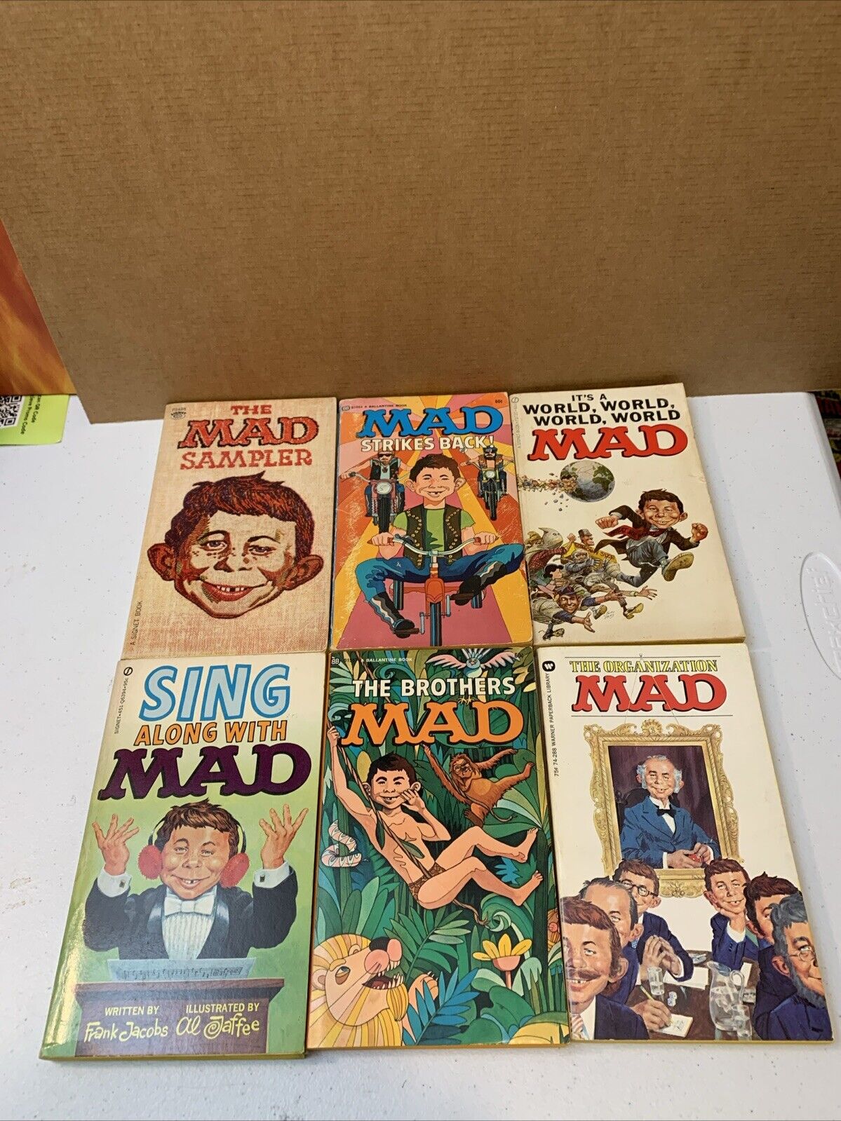 MAD Magazine Paperback Books:  1960\'s- 70\'s: Lot of 6 books: Vintage