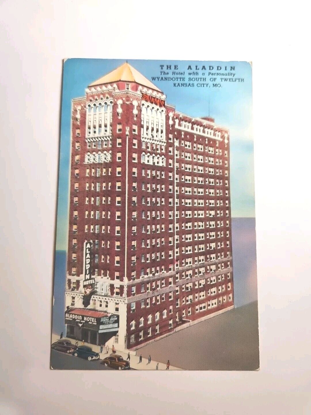 Postcard Vintage The Aladdin Hotel. Kansas City, MO. A236