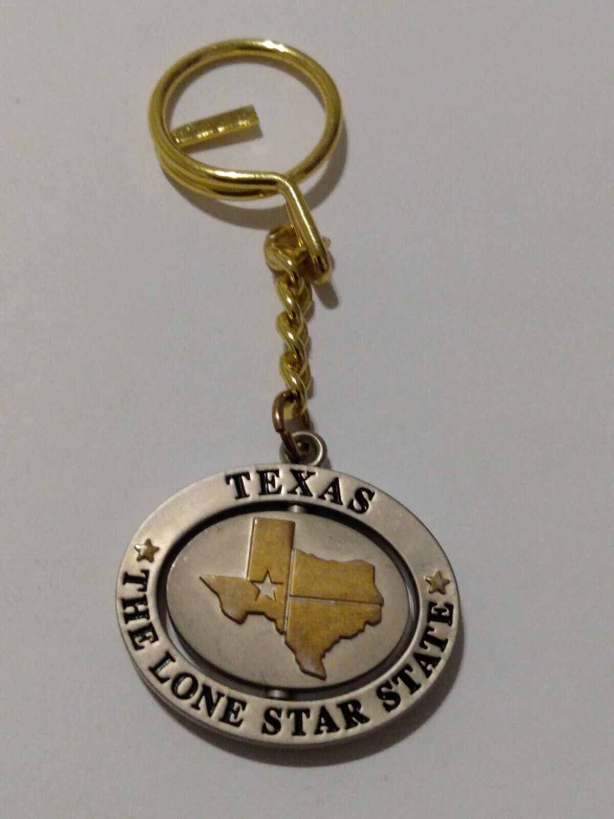 Texas the Lone Star State Spinner Souvenir Keychain