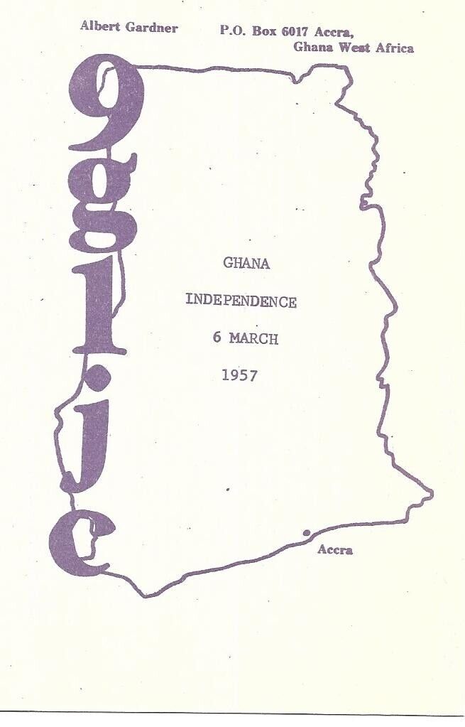 QSL   1975 Ghana   radio card
