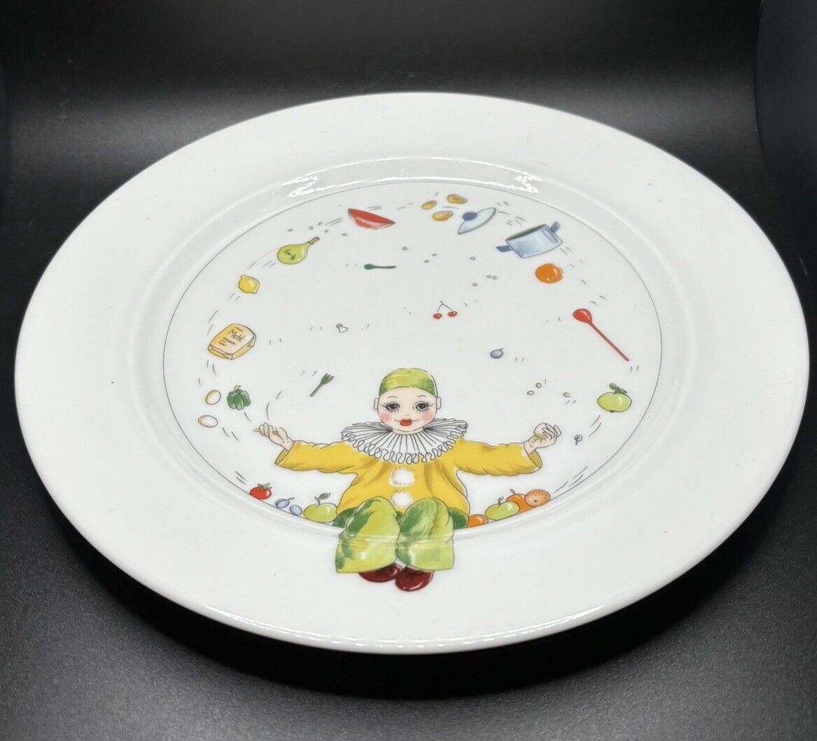 Ateliers De La Cigogne Decorative Plate - Juggling Clown - 7.5” - Vintage