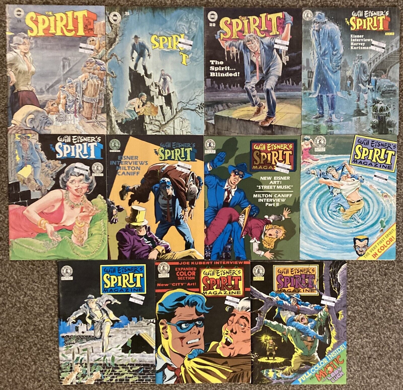 Will Eisner\'s THE SPIRIT Magazine 1978-1983 Lot of 11 Issues Kitchen Sink Press