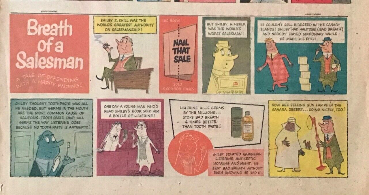1957 newspaper ad for Listerine - \