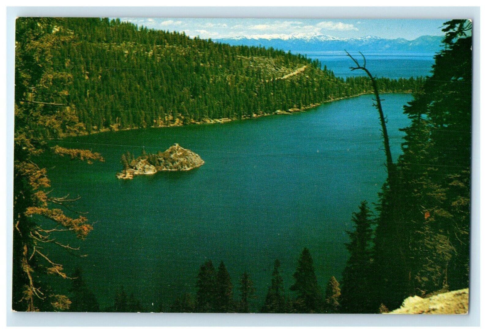 c1950's View Of Emerald Bay Lake Tahoe California CA Unposted Vintage Postcard