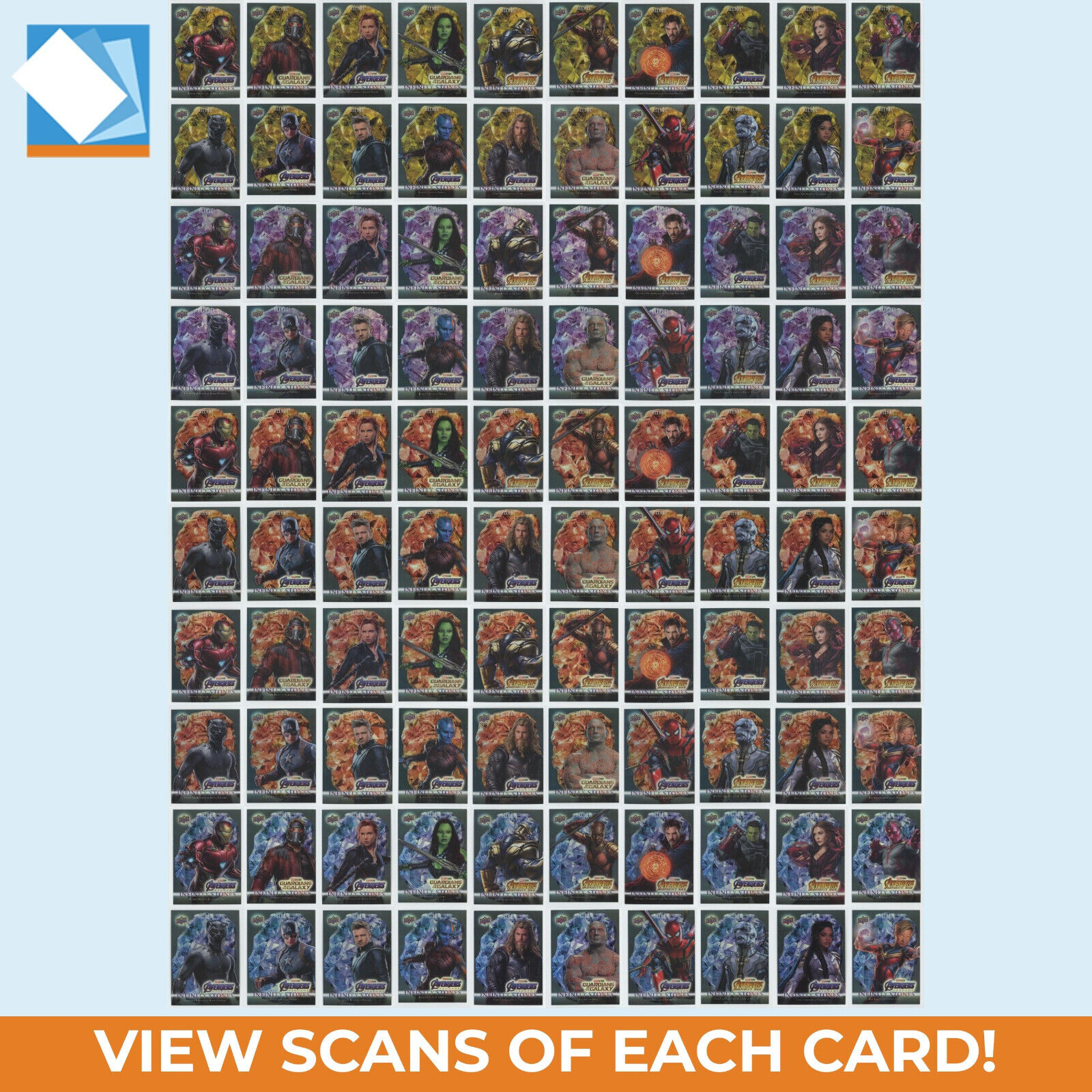 2022 Upper Deck Marvel Allure Infinity Stones COMPLETE SET 120 Cards #/299 Lot