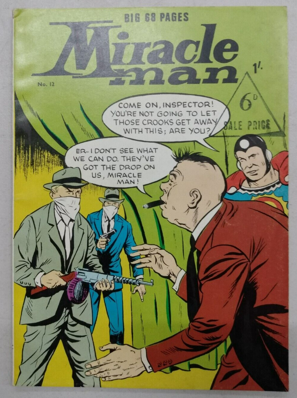 Vintage Miracle Man #12 Big 68 Pgs Comic Book UK VHTF