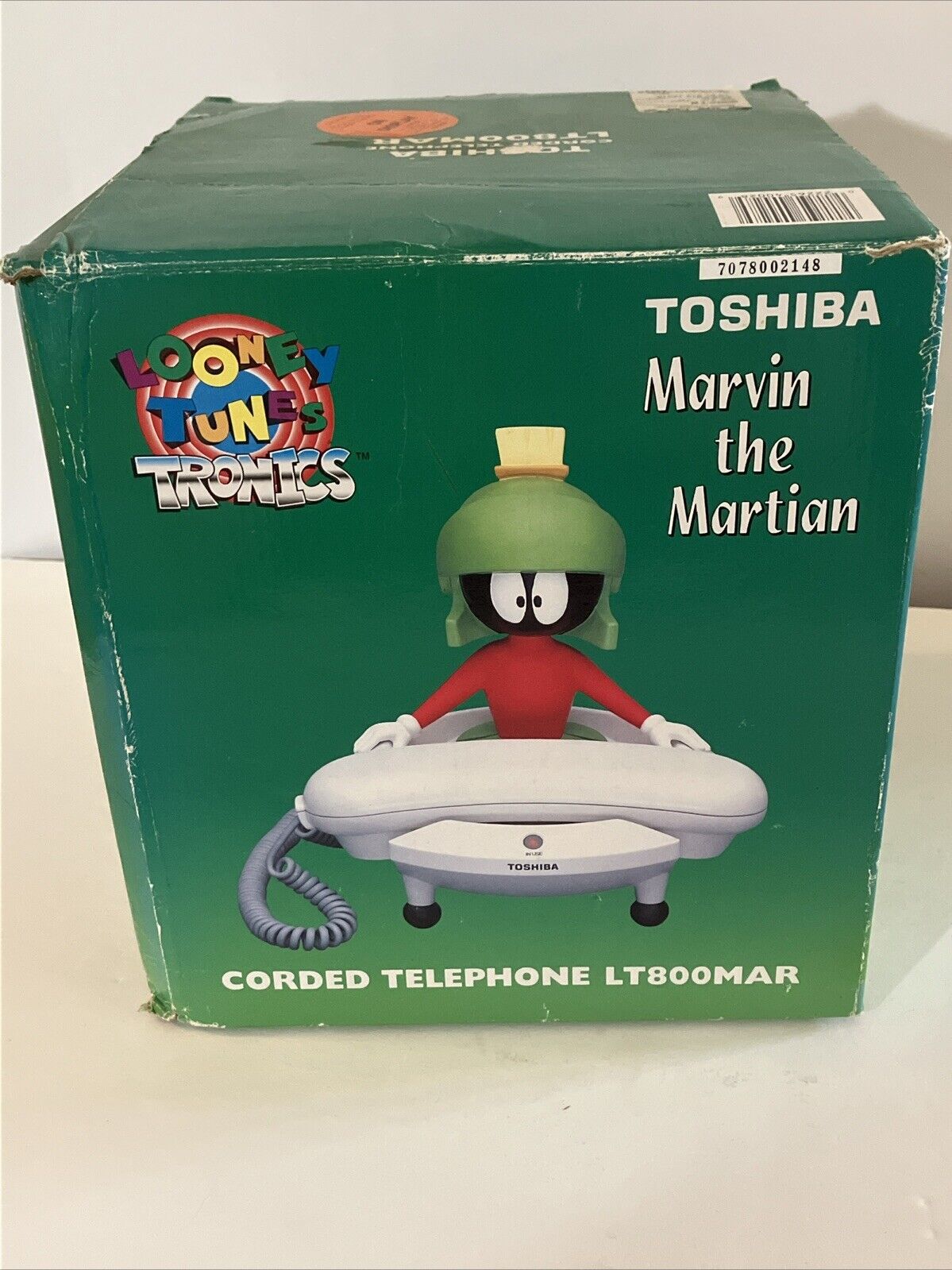 Vintage-1997 Marvin The Martian Toshiba Corded Telephone-, by Looney TuneTronics