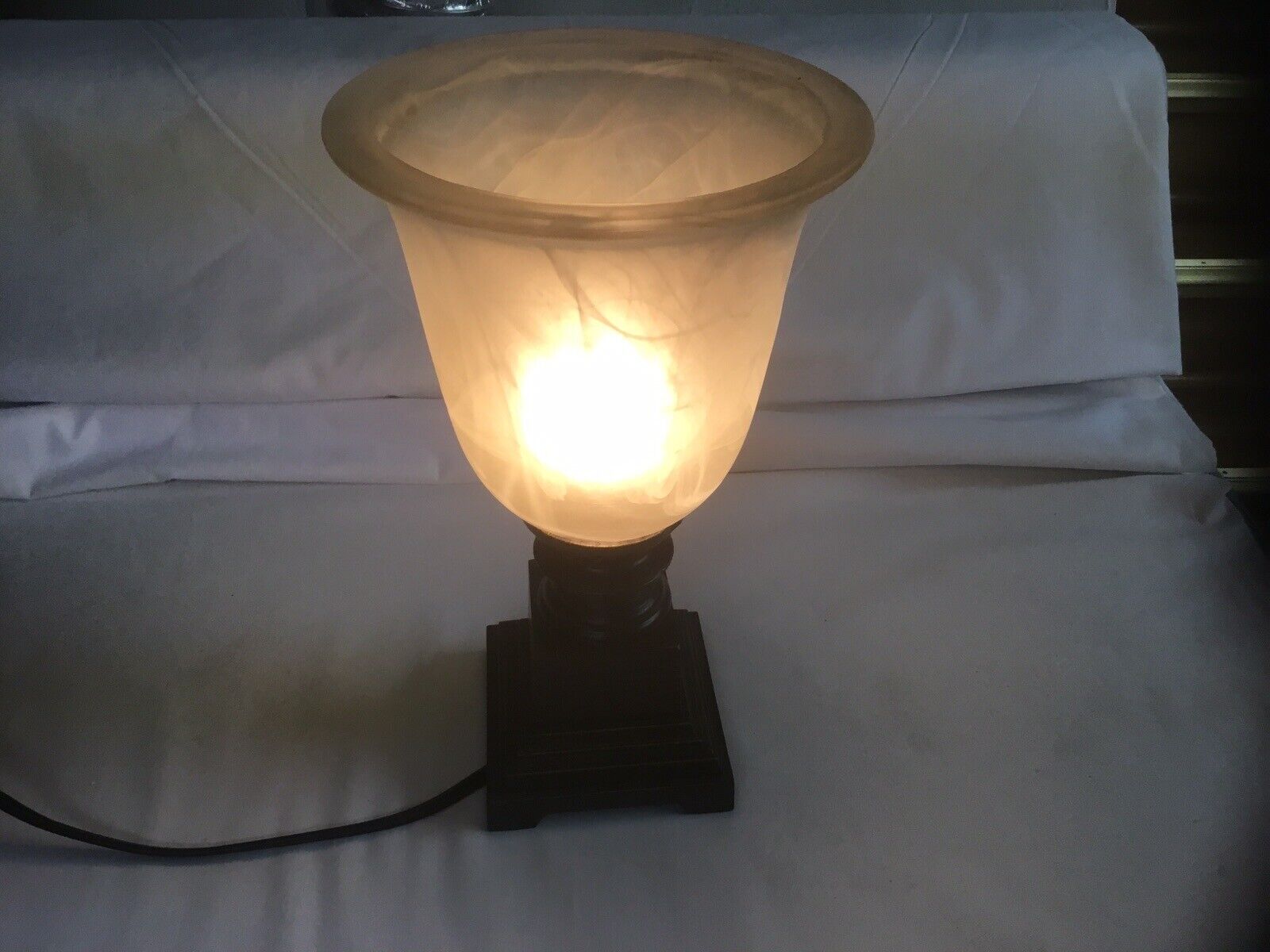Glass Urn Table Desk Lamp 10 Inch