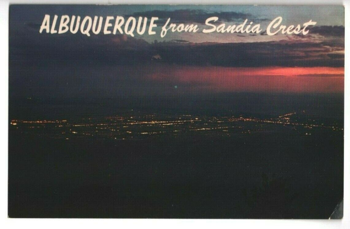 Postcard Albuquerque NM New Mexico from Sandia Crest