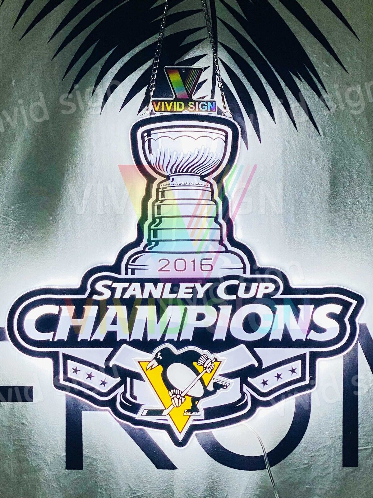 2016 Champions Pittsburgh Penguins 3D LED 17\