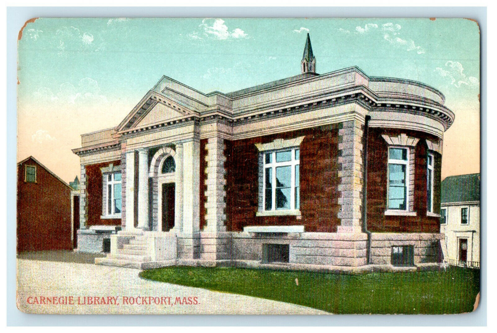 c1910s Carnegie Library Rockport, Massachusetts MA Unposted Antique Postcard