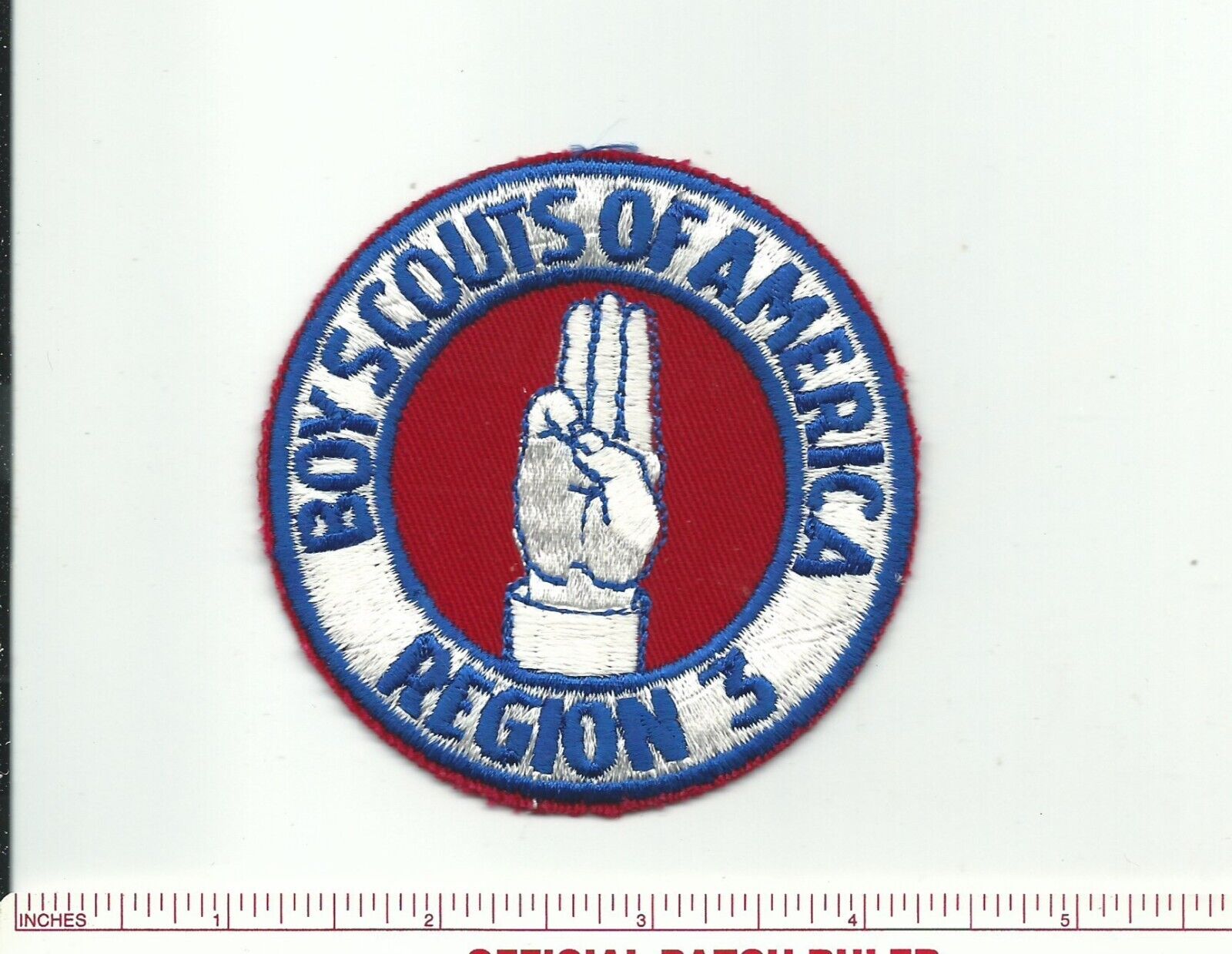 CU SCOUT BSA REGION THREE 3 REPRODUCTION 1985 ERA PATCH BLUE CE PB TL INSIGNIA 