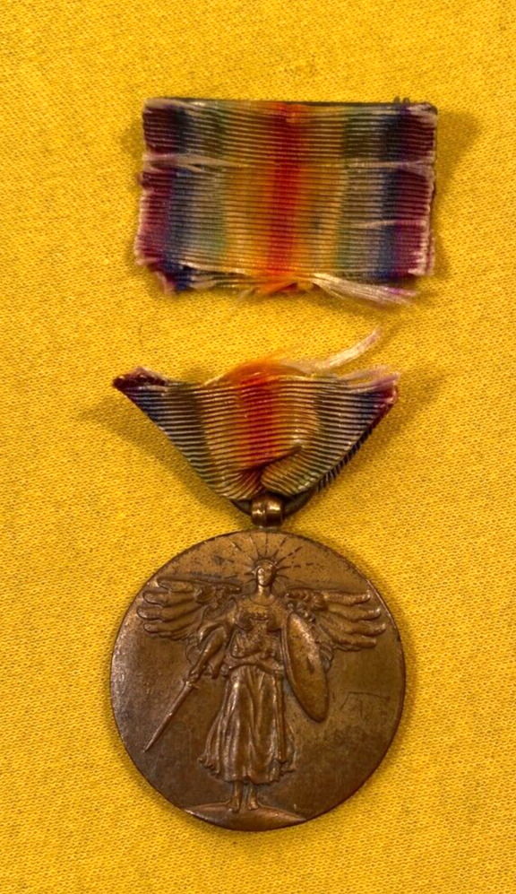 WWI US Victory Medal Ribbon (The Great War for Civilization) With No Bars