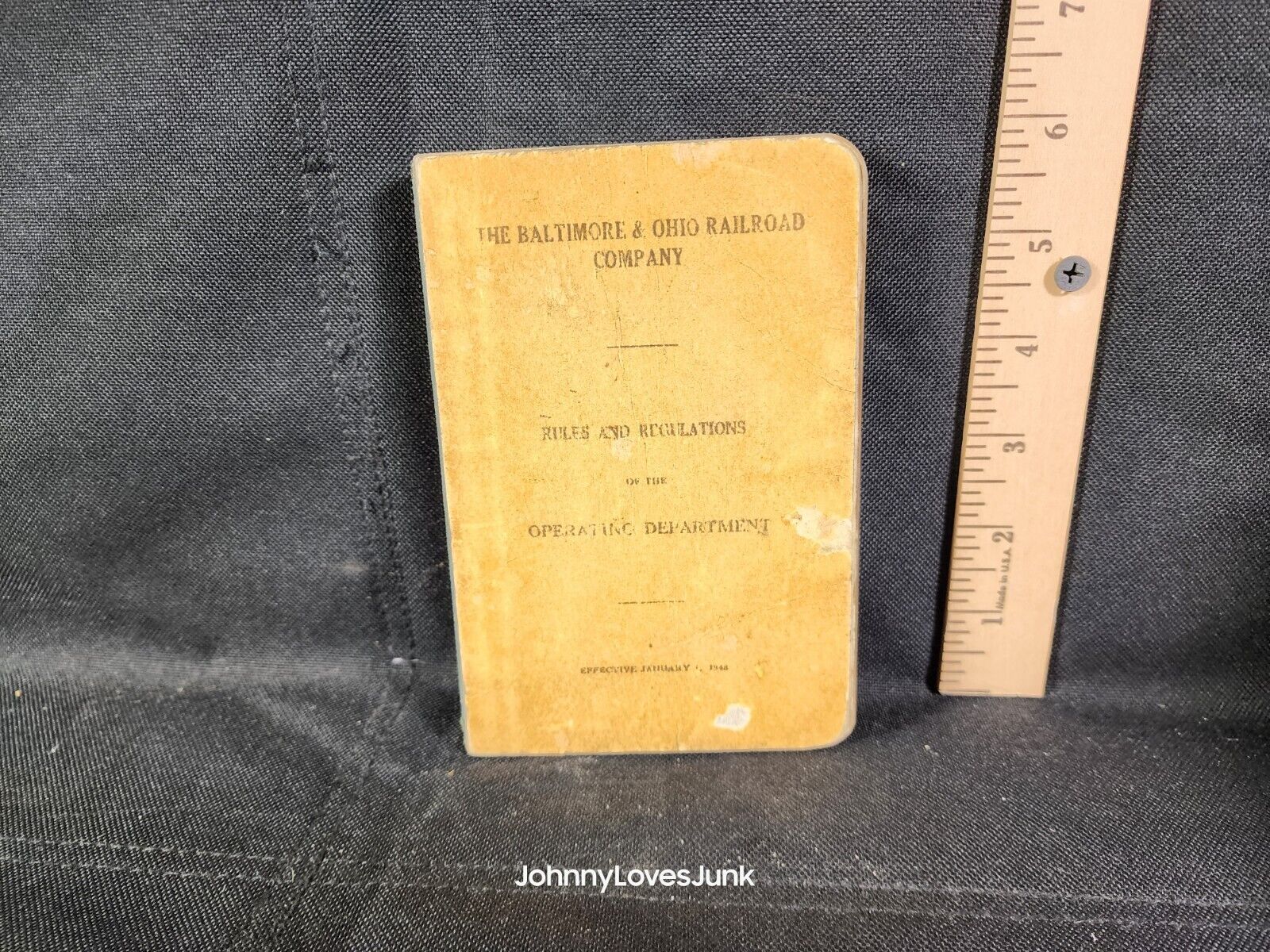 Antique 1948 Baltimore & Ohio Railroad Book Operating Dept Rules & Regulations 