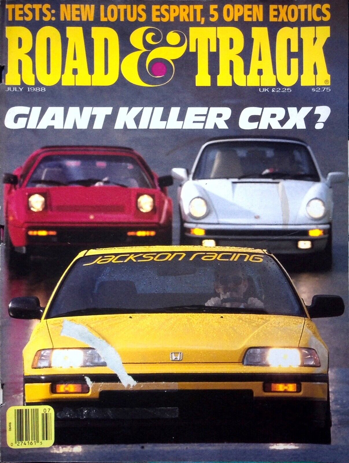GIANT KILLER CRX? - ROAD & TRACK MAGAZINE, JULY 1988 VOLUME 39, NUMBER 1I