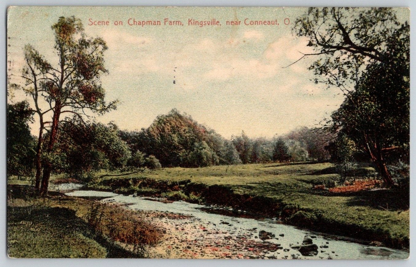 Postcard~ Scene On Chapman Farm~ Kingsville, OH~ 1911 Conneaut, OH Cancel