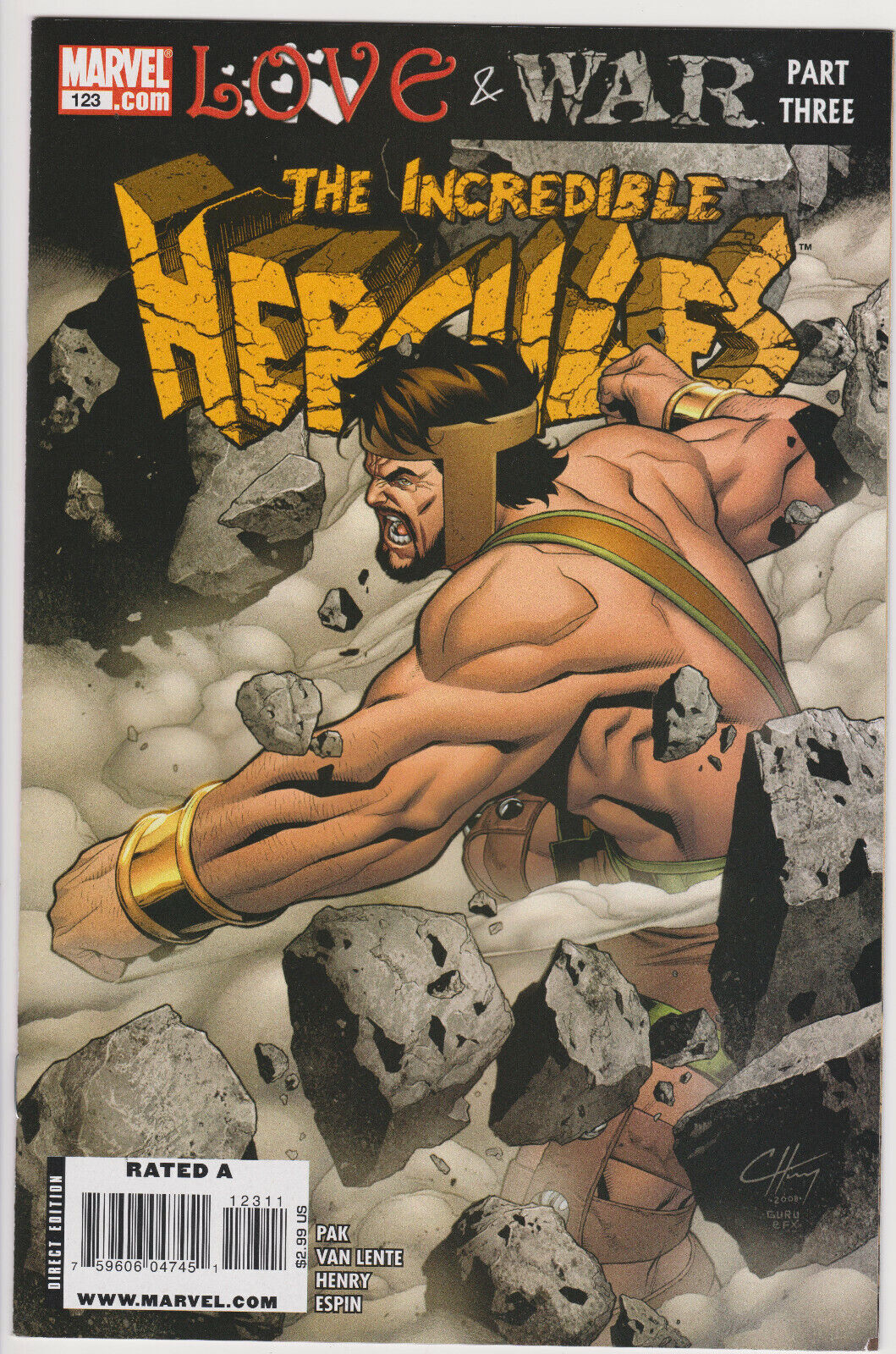 Incredible Hercules #123 (2008-2010) Marvel Comics, High Grade