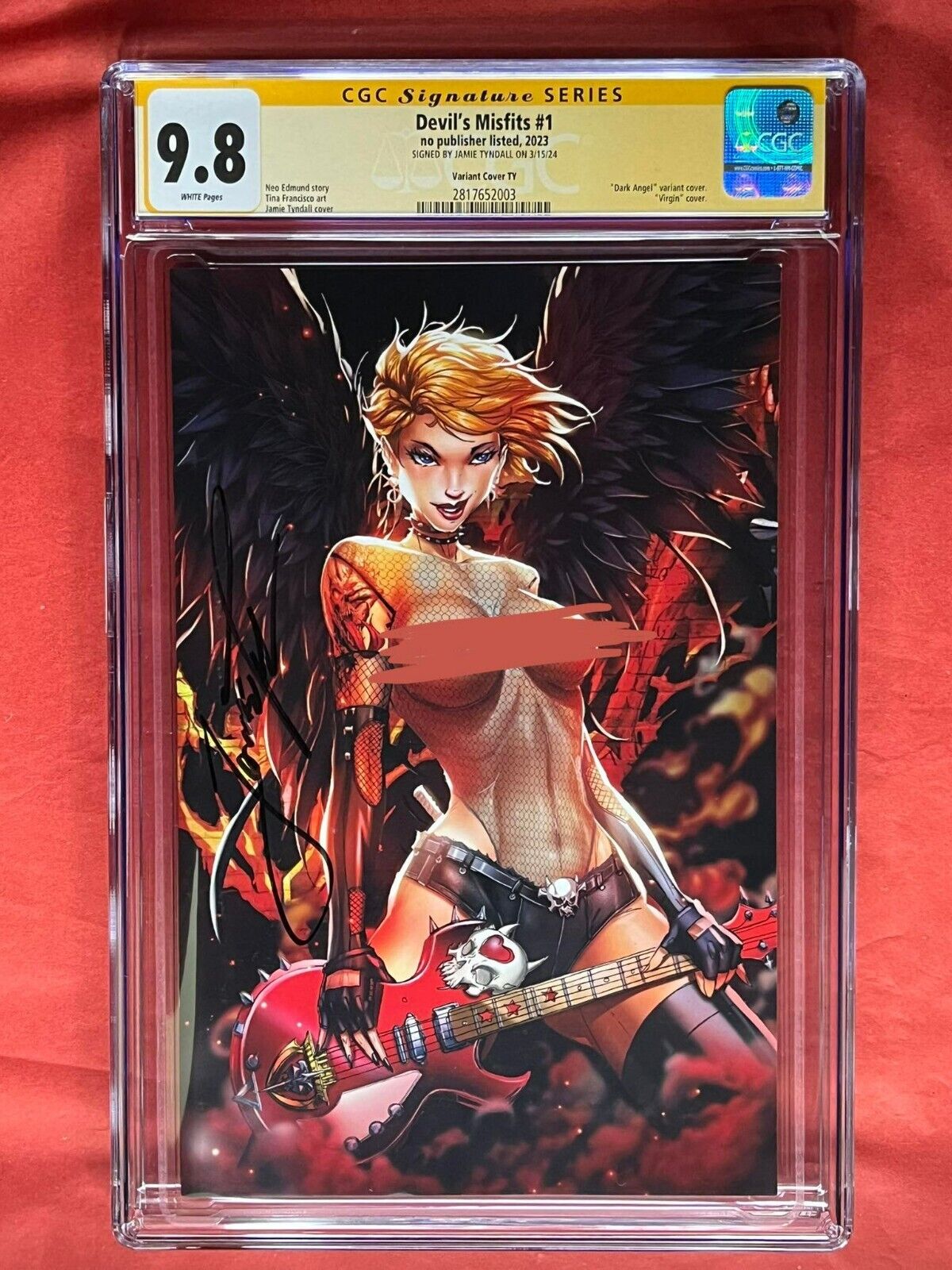 The Devil’s Misfits 1 Cover TY Variant CGC 9.8 SS signed by Jamie Tyndall