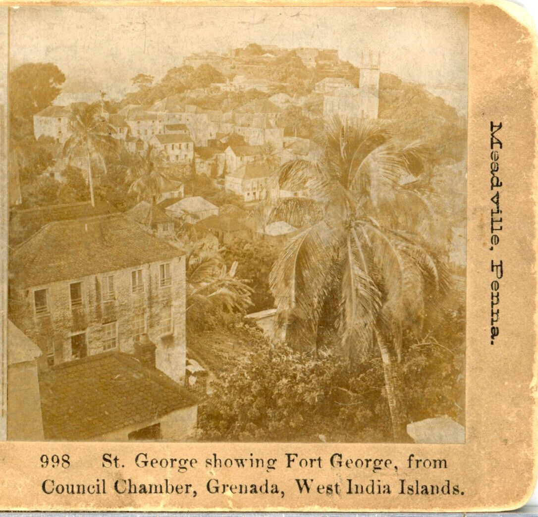 GRENADA, West Indies, St. George Showing Fort George--Keystone Stereoview C39
