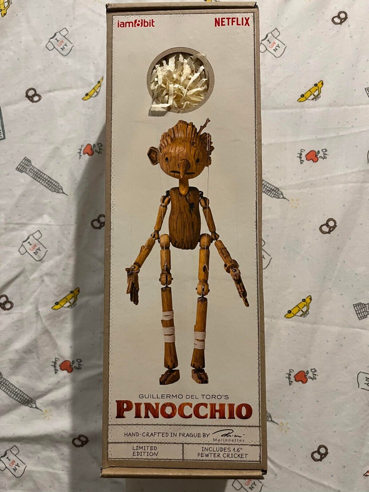 NEW Guillermo del Toro’s Pinocchio Marionette w/ Pewter Cricket Netflix Limited