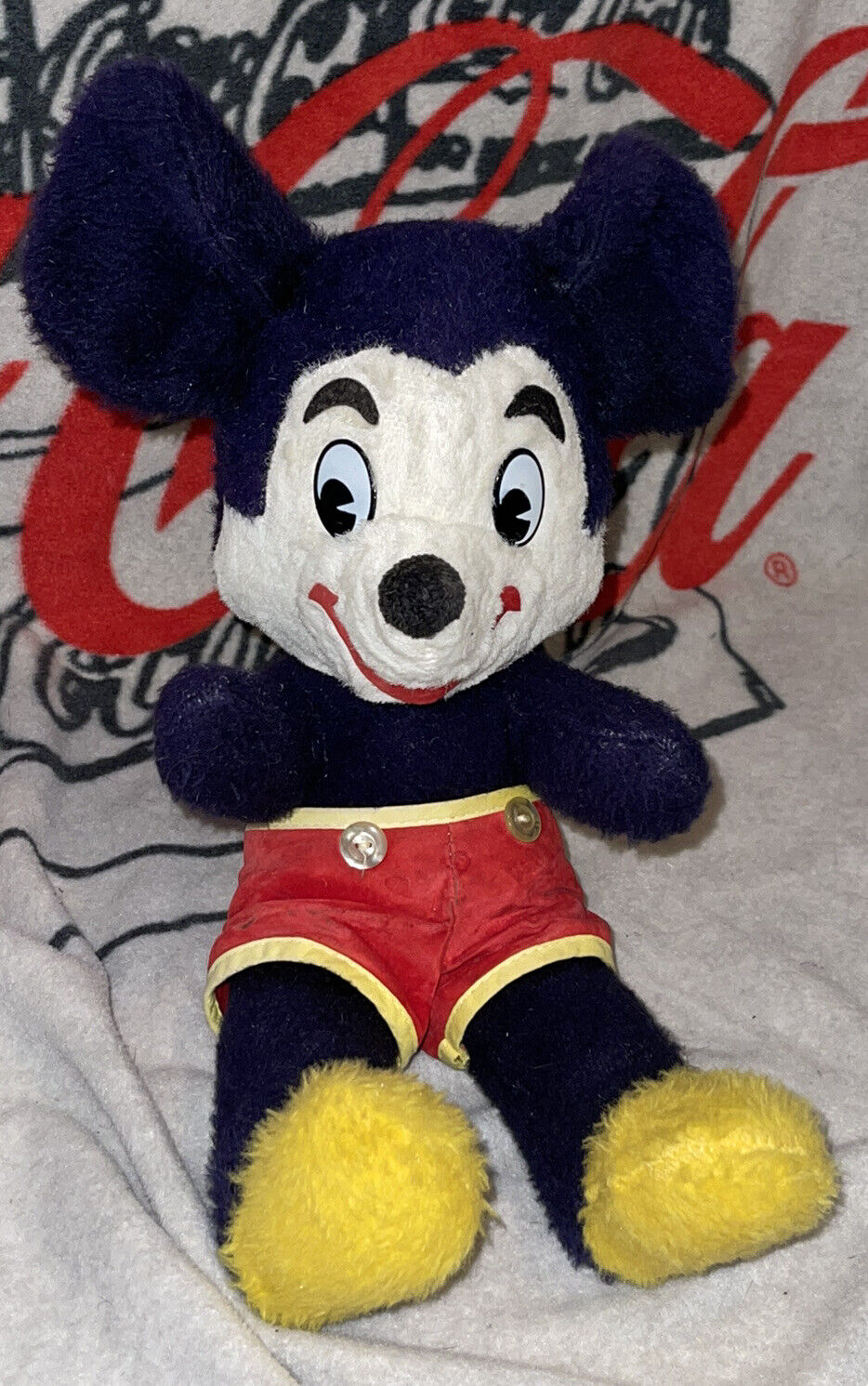 VTG Walt Disney Distributing Company RARE BLUE Mickey Mouse 14” Stuffed Plush