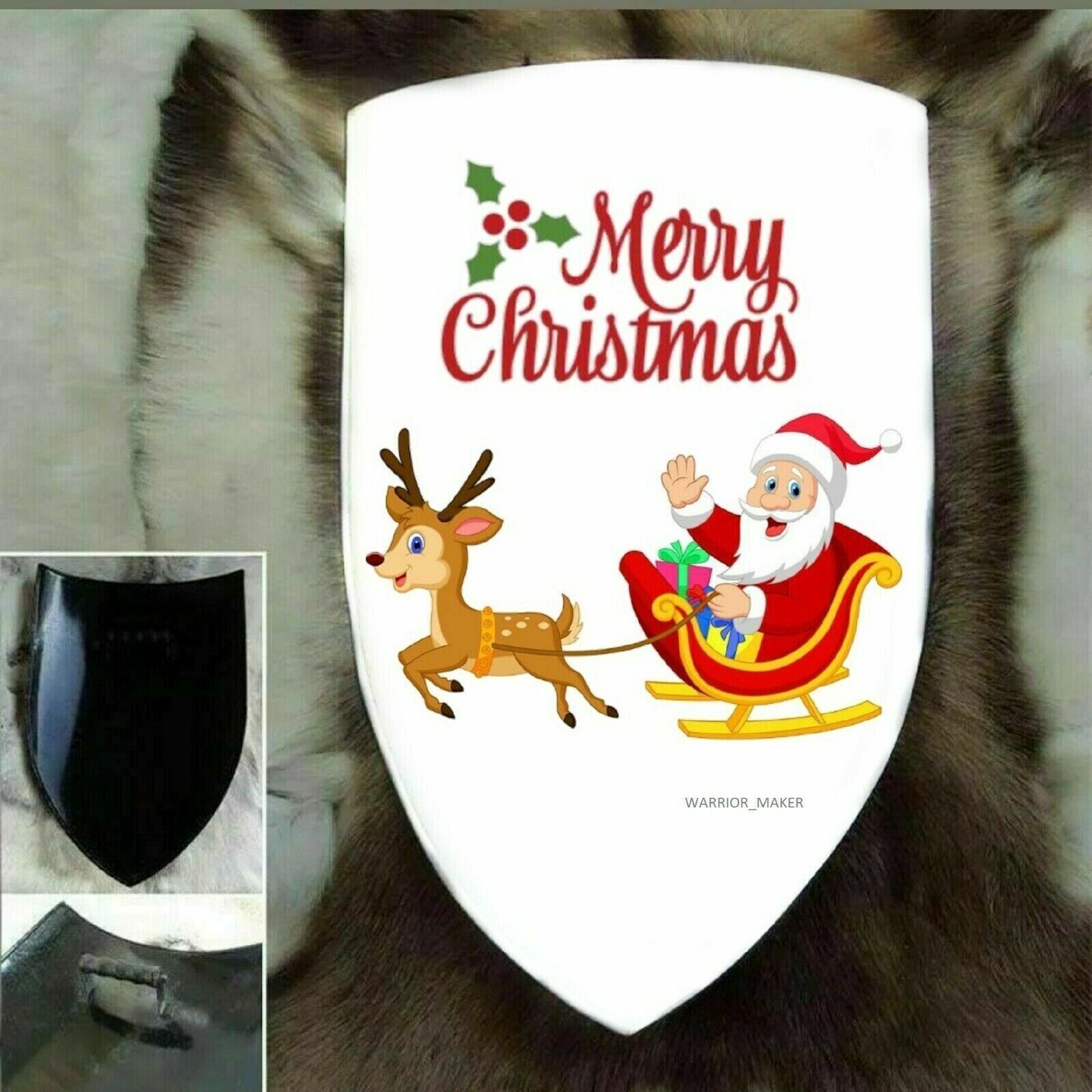 Santa Claus Shied Knight Templar Heater Steel Shield GIFT