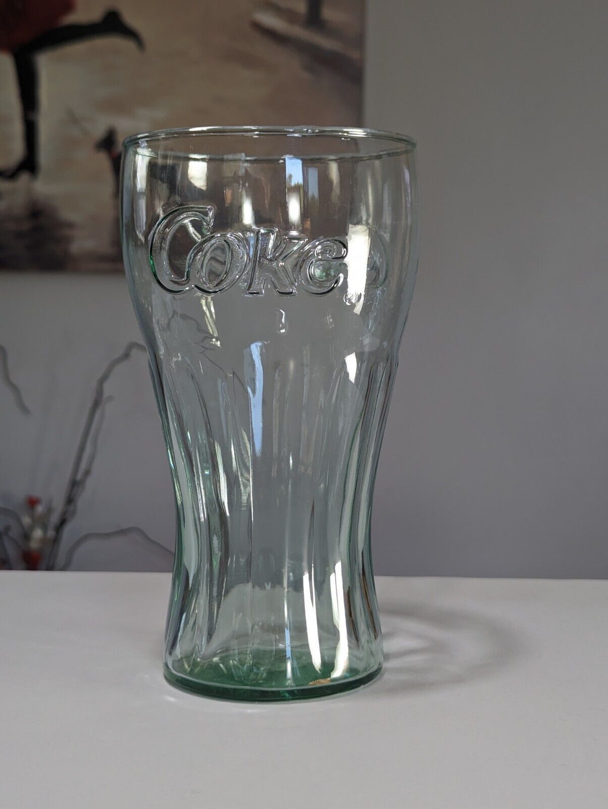 RARE  Extra Large Vintage Coca Cola / Coke  Glass  32 oz  7.5 Inches Tall