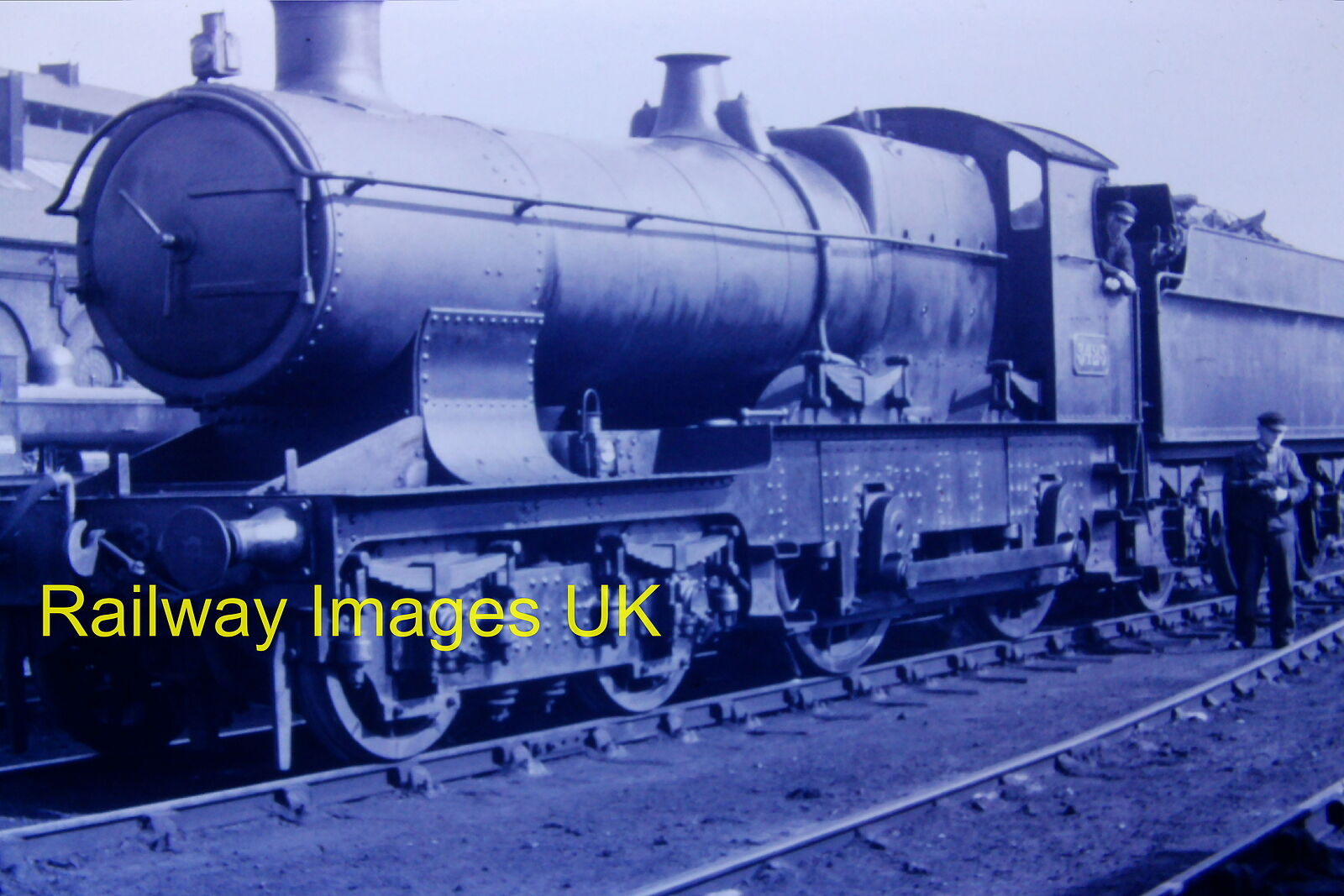 35mm Railway Slide - Steam Engine GWR 3423 Chester c1930\'s