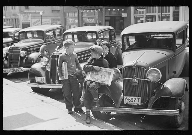 Newsboys Jackson Ohio 1930s Historic Old Photo 1