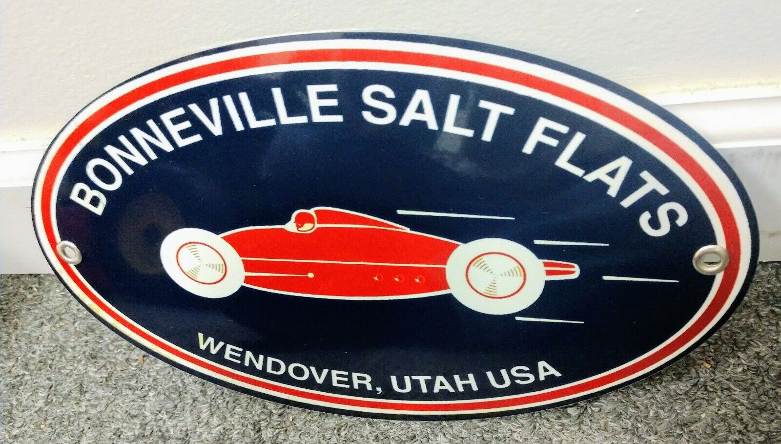 Bonneville Salt Flats Speed Trials sign ..  on any 8 or more signs.