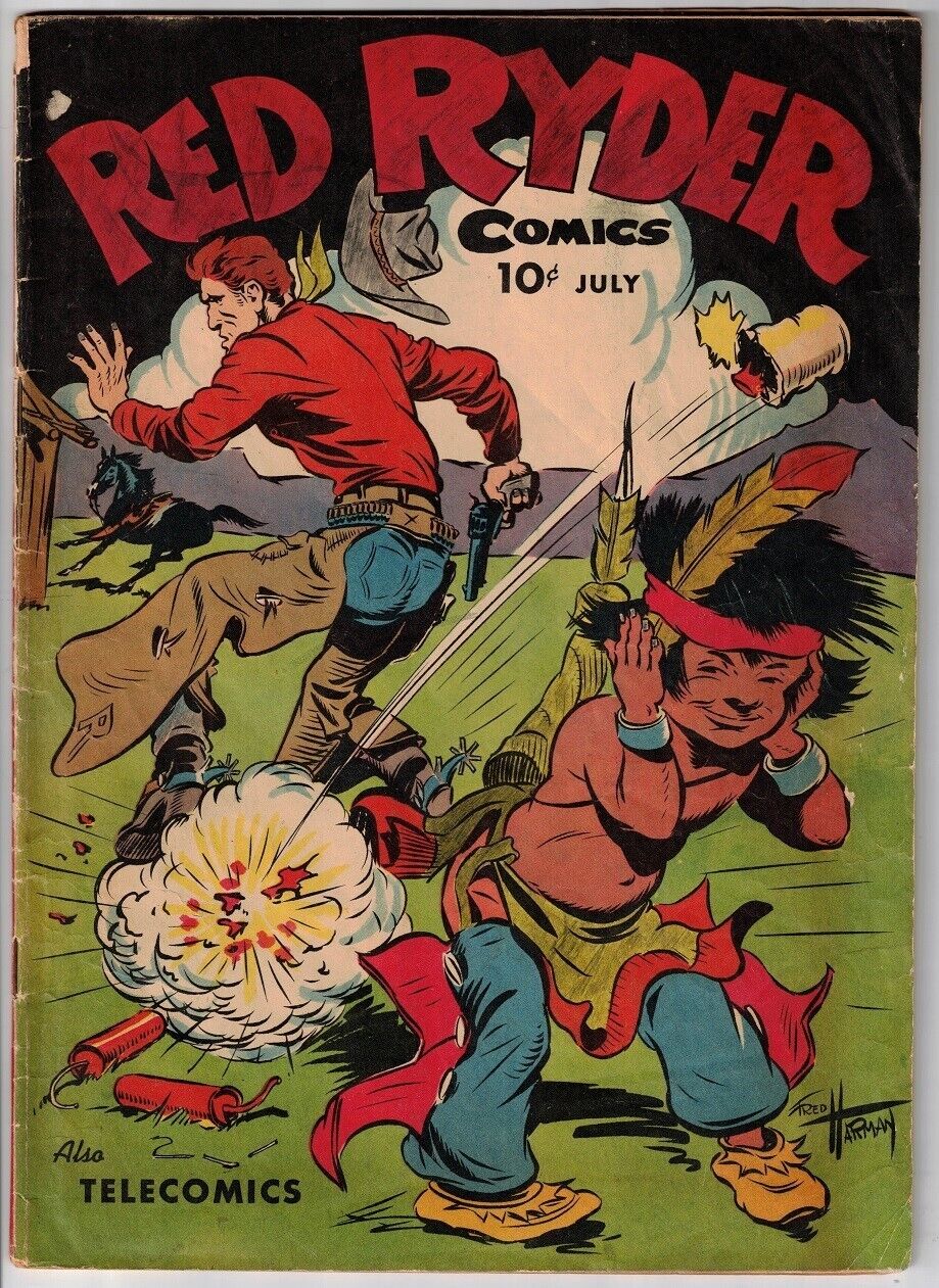RED RYDER COMICS # 36 (DELL) FRED HARMAN - LITTLE BEAVER - THUNDER