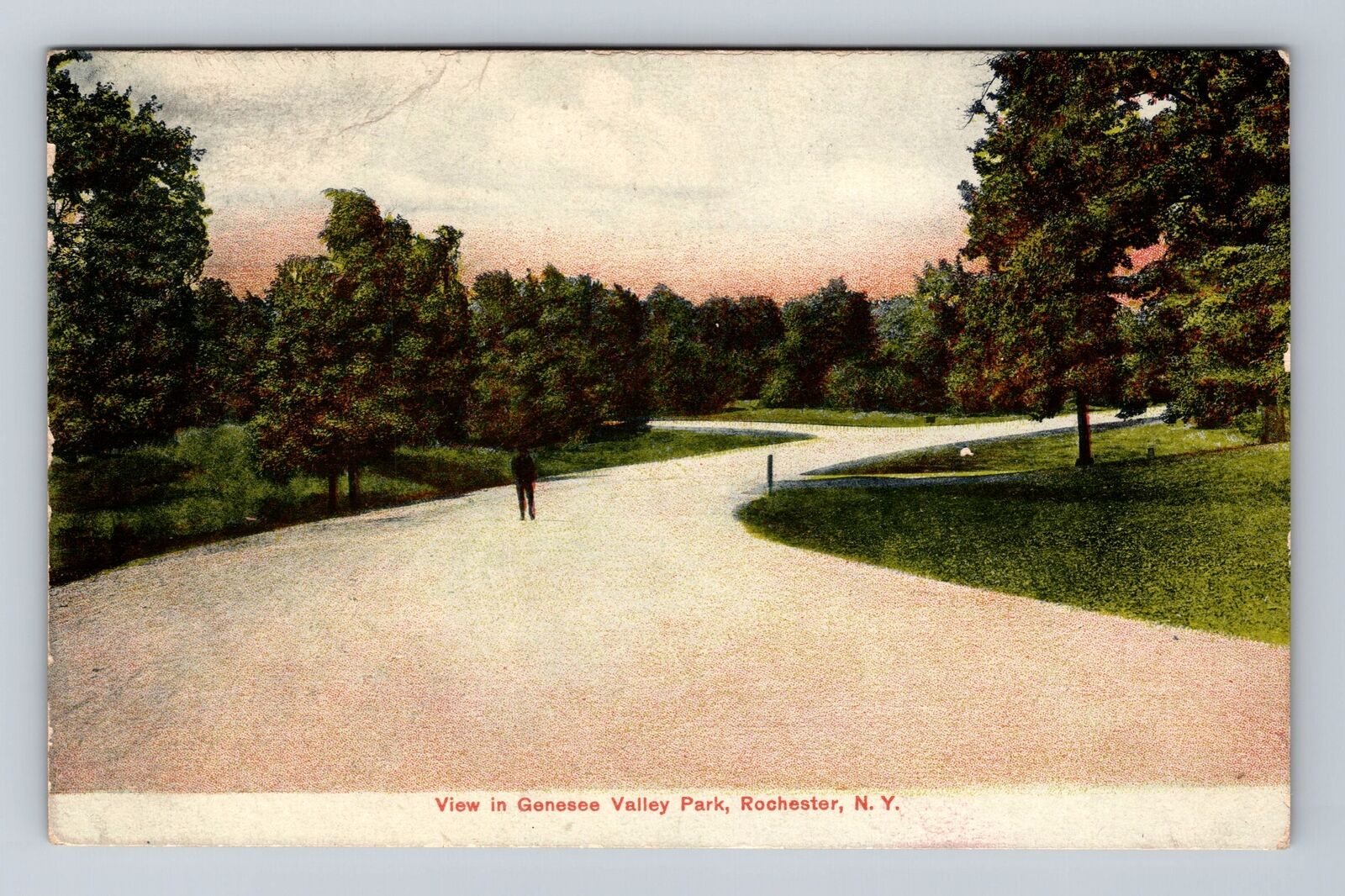 Rochester NY-New York, Scenic View Genesee Valley Park, Antique Vintage Postcard