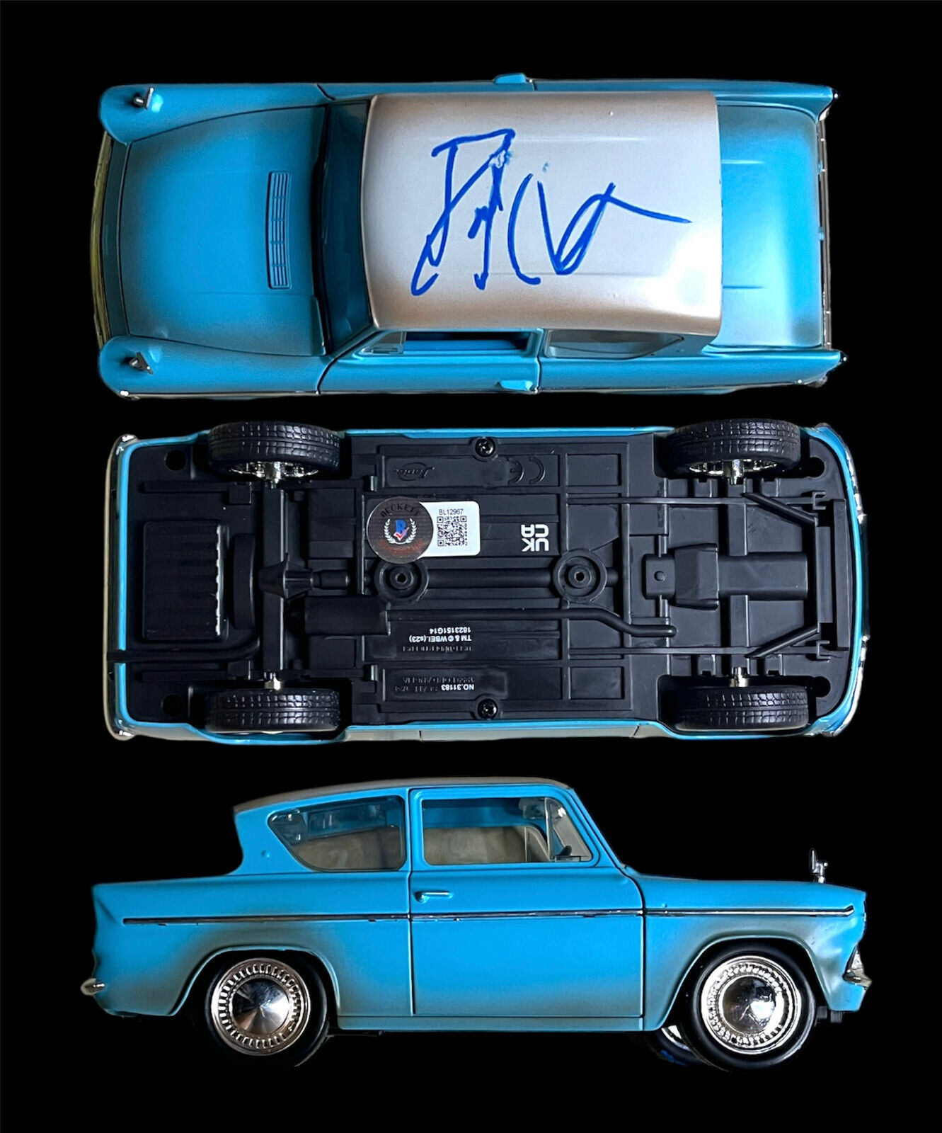 Daniel Radcliffe Signed Autograph Harry Potter 1959 Ford Anglia Diecast Car BAS