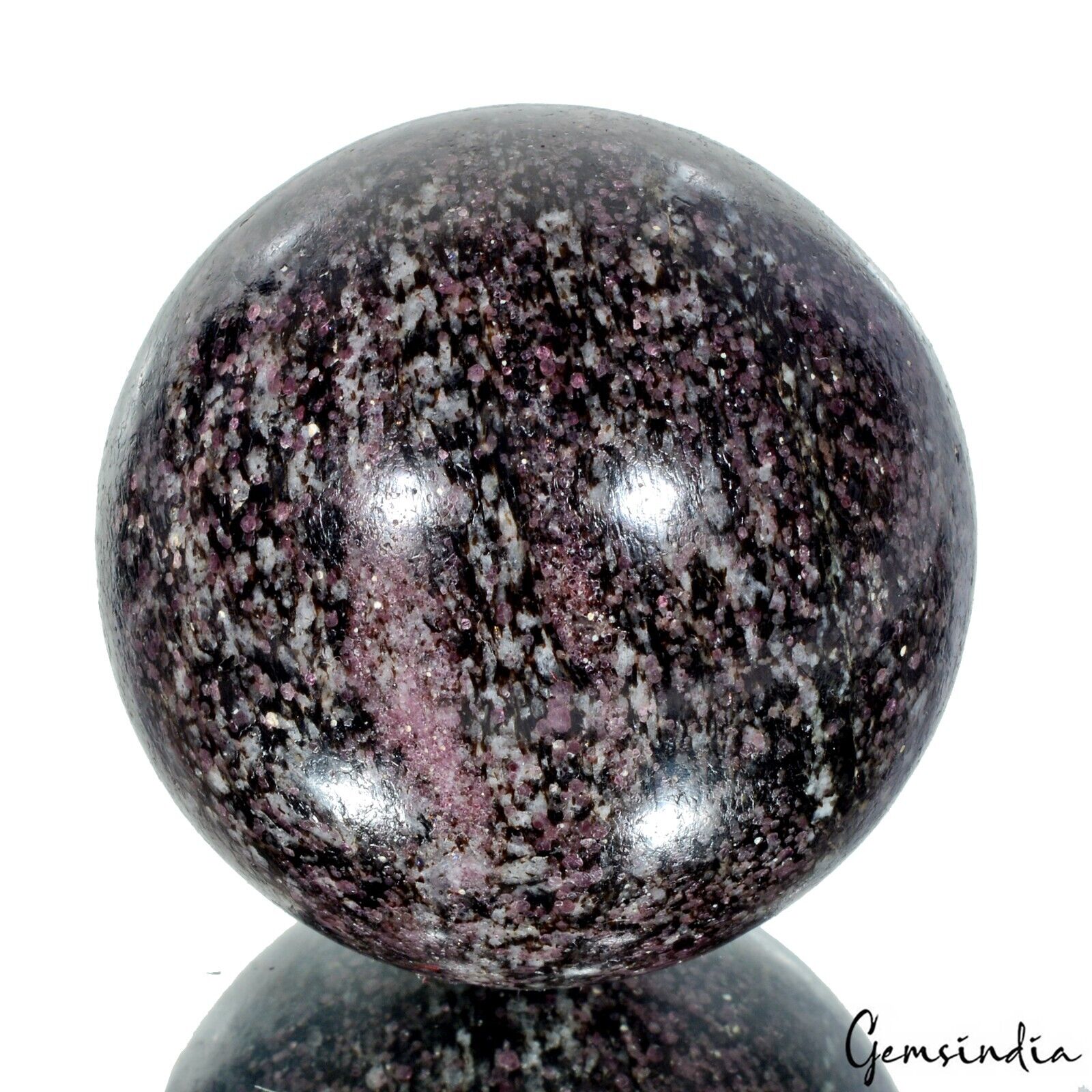 53mm Pink Ruby in Spinel Crystal Healing Reiki Gemstone Decor Sphere 1280 Cts