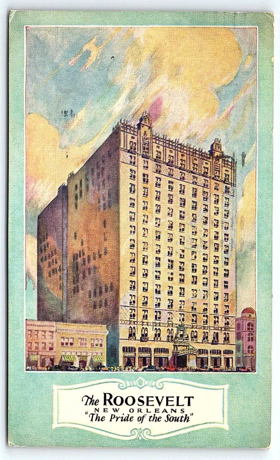 1940s NEW ORLEANS LA THE ROOSEVELT HOTEL POSTCARD P3581