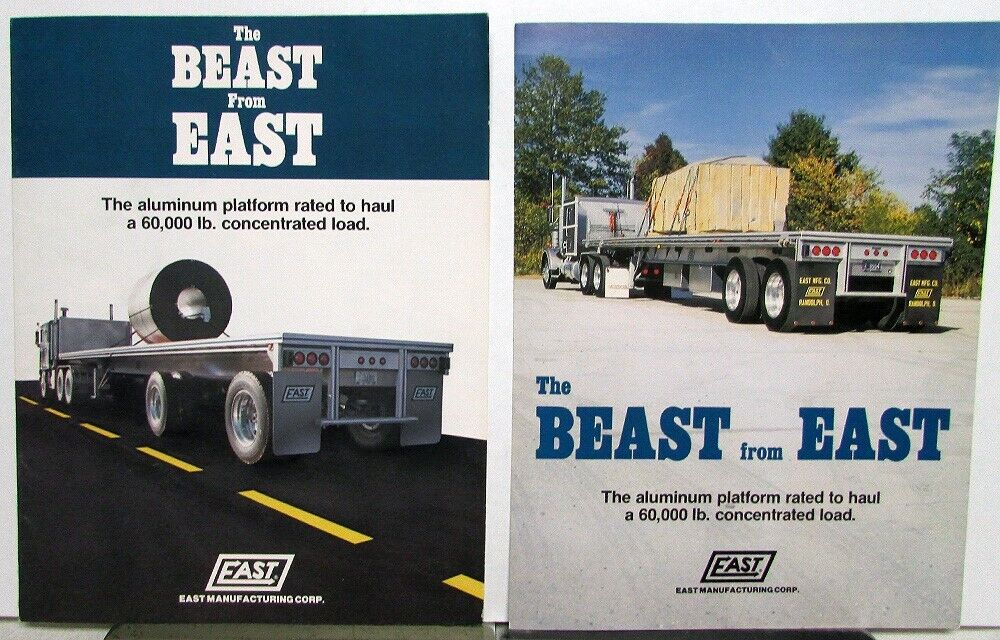 1987 East Manufacturing Corporation The Beast From East Semi Trailer Brochures