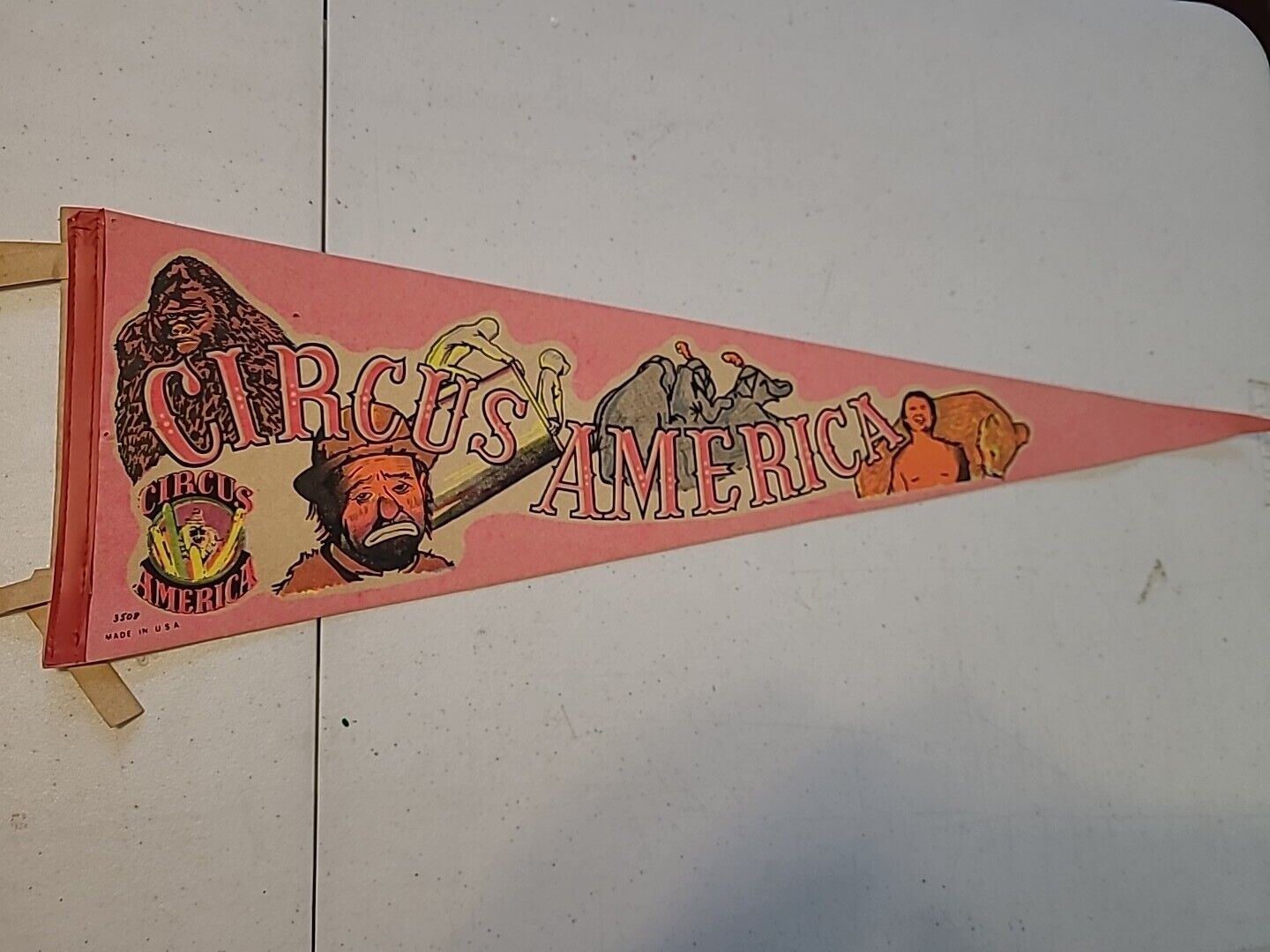 Vintage Circus America Full Size Pennant