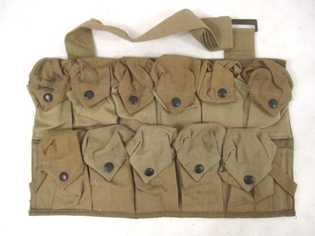 WWI Era AEF US Army VB Grenade Bandolier Chest Pouch Vest Dated 1918 - Unissued