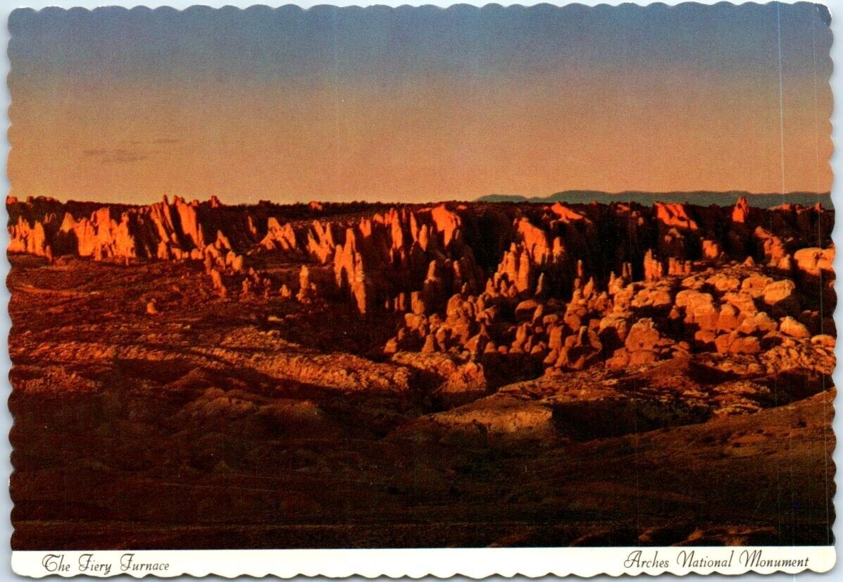 Postcard - The Fiery Furnace, Arches National Monument, Utah, USA