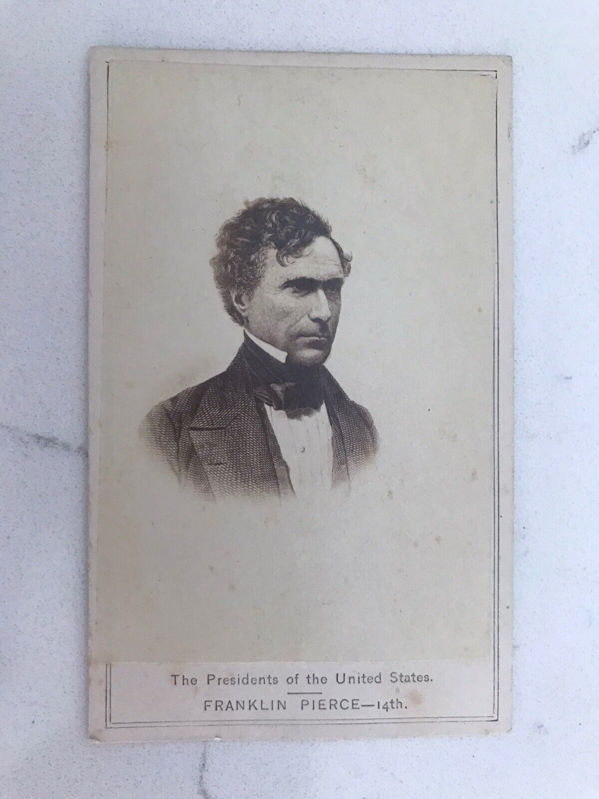 President Franklin Pierce Carte De Visite Type Photo Card