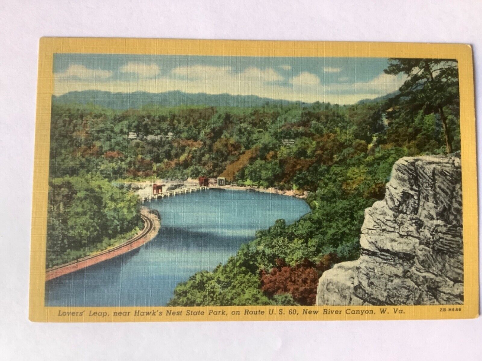 Lover’s  Leap, New River Canyon, West Virginia Postcard