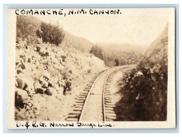 c1910\'s D.&R.G. Railroad Train Tracks View Comanche NM RPPC Photo Postcard