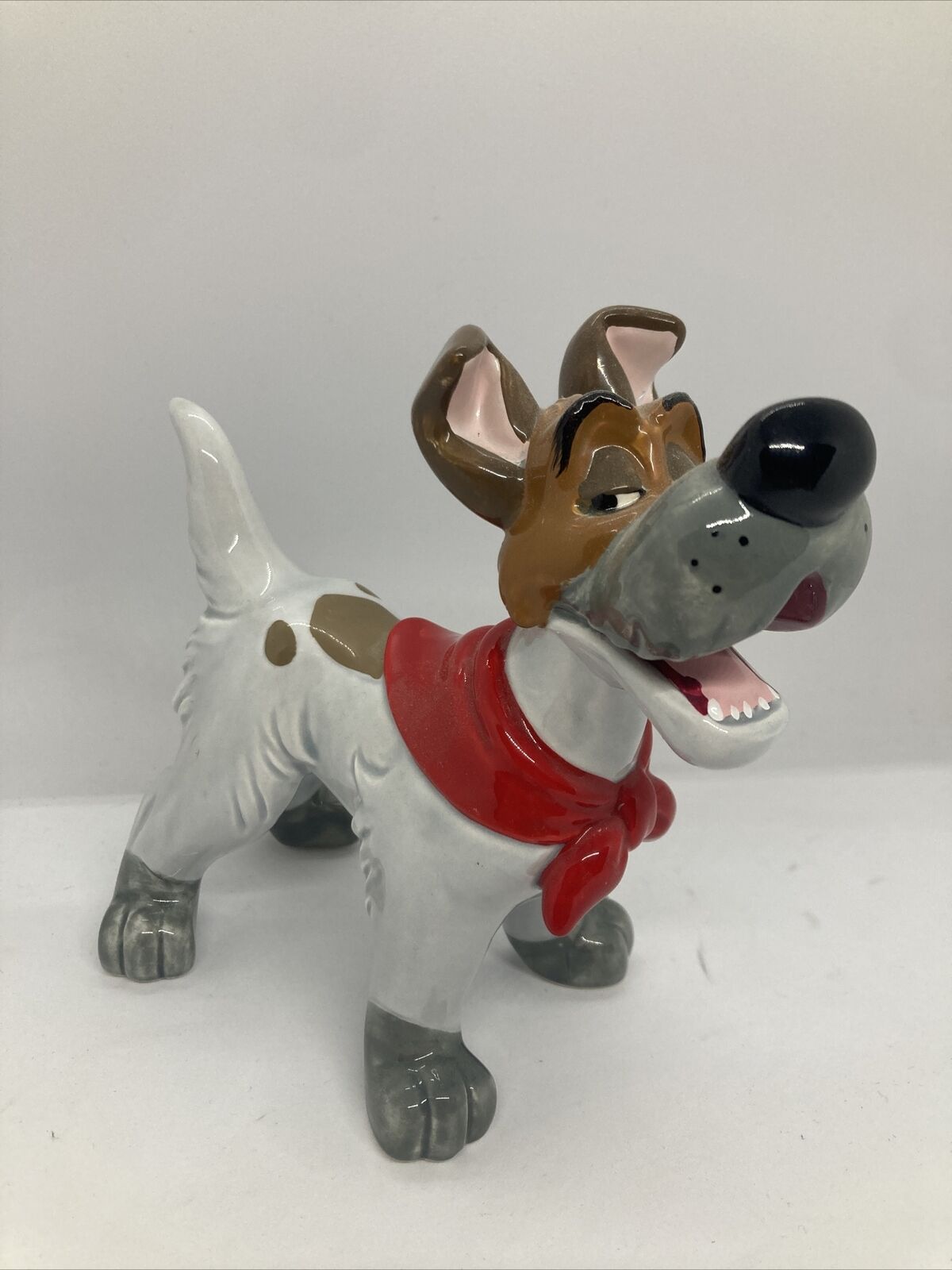 Vintage 1988 Walt Disney Japan Oliver and Company Dodger Dog Porcelain Figurine